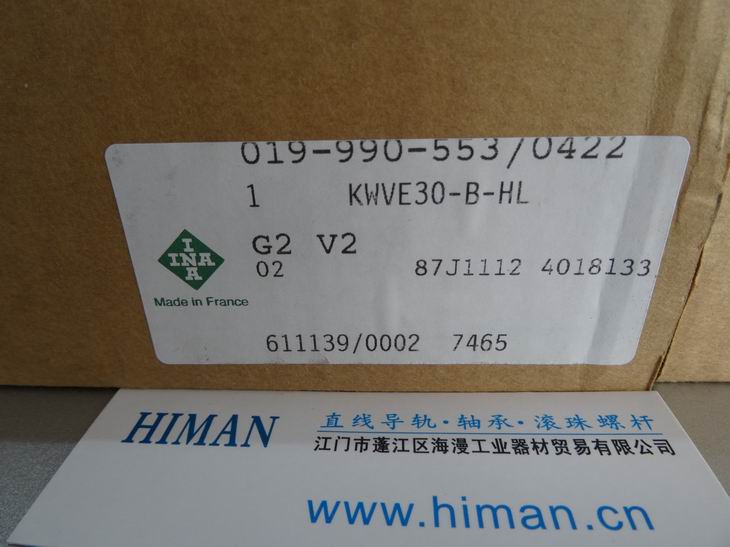 KWVE30BHL Schaeffler INA Ball Carriage Linear Bearing Runner Block