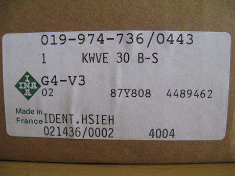 KWVE30BS Schaeffler INA Ball Carriage Linear Bearing Runner Block