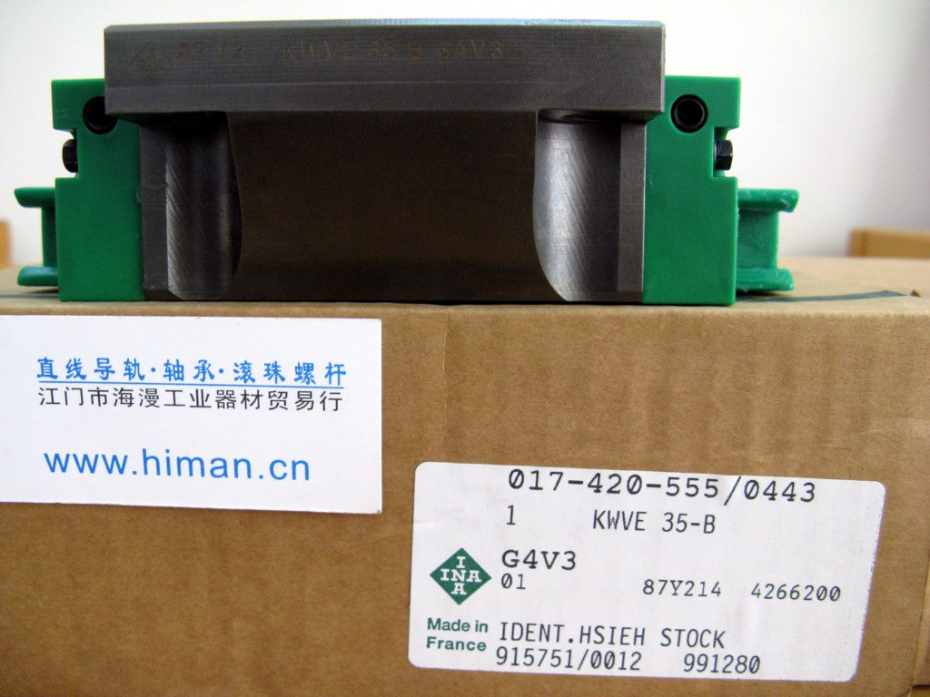 KWVE35B Schaeffler INA Ball Carriage Linear Bearing Runner Block