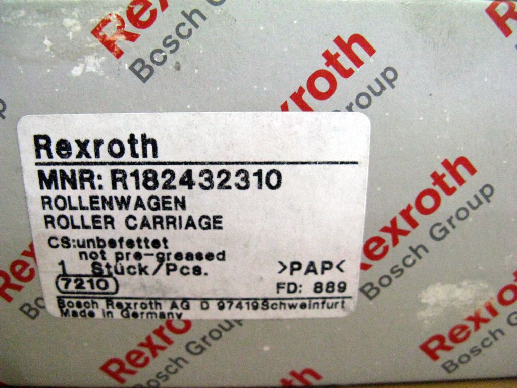 R182432210 Bosch Rexroth Roller Runner Block Linear Motion Bearings