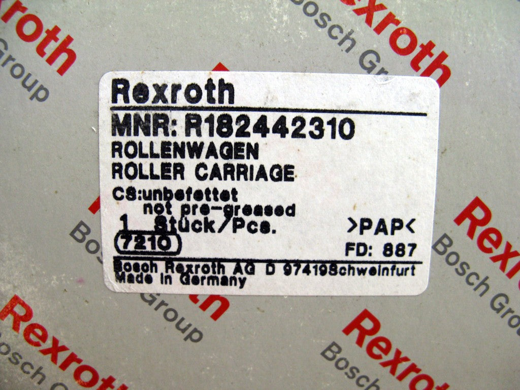 R182442310 R18244232X Bosch Rexroth Roller Runner Block Linear Motion Bearings