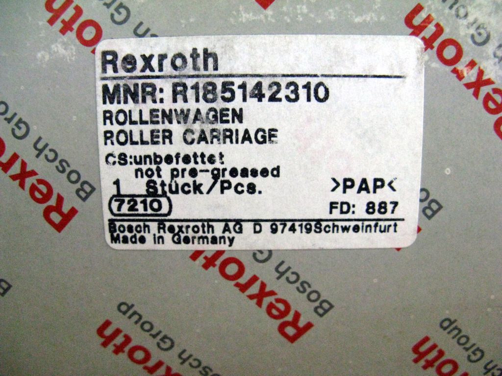 R185142210 R18514222X Bosch Rexroth Roller Runner Block Linear Motion Bearings