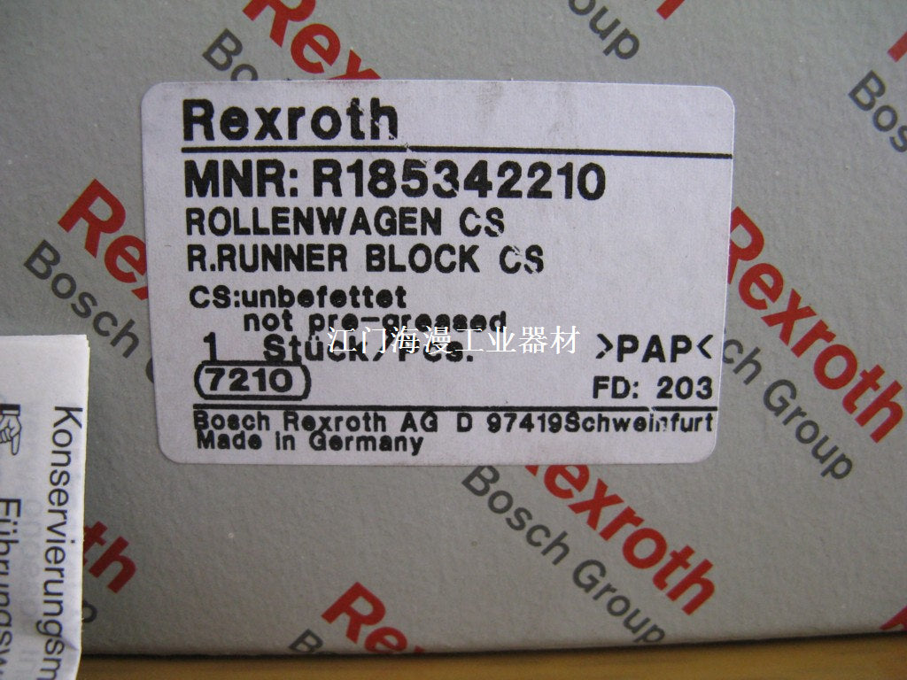 R185342210 R18534222X Bosch Rexroth Roller Runner Block Linear Motion Bearings