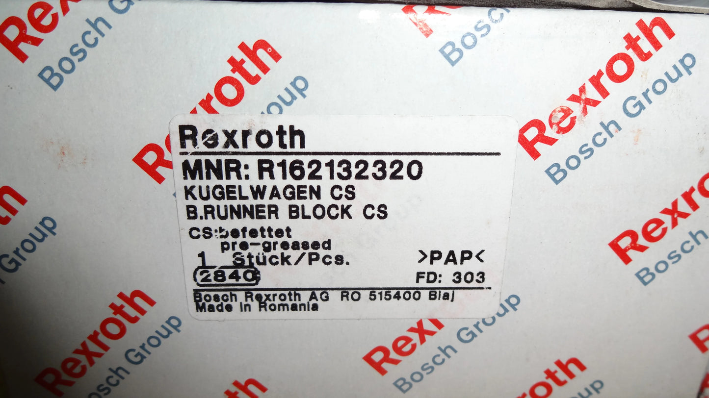 R162132420 Bosch REXROTH RUNNER BLOCK Ball  LINEAR BEARINGS