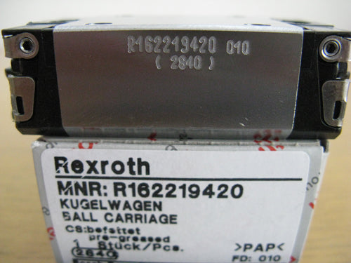 R162219420 BOSCH REXROTH RUNNER BLOCK BALL LINEAR BEARINGS