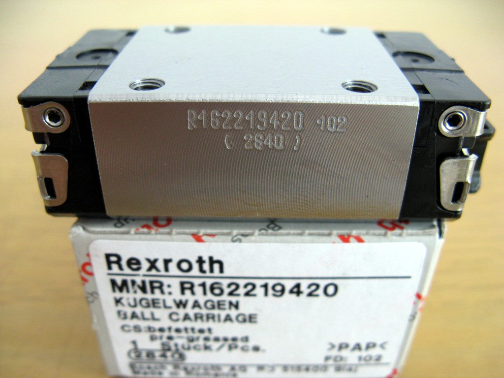 R162219320 BOSCH REXROTH RUNNER BLOCK BALL LINEAR BEARINGS