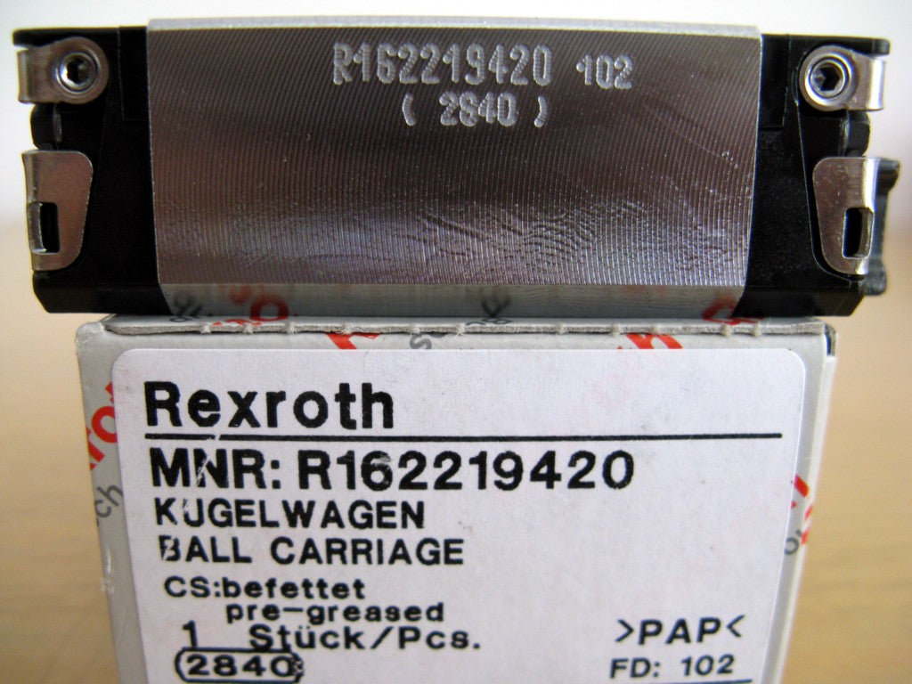 R162219320 BOSCH REXROTH RUNNER BLOCK BALL LINEAR BEARINGS