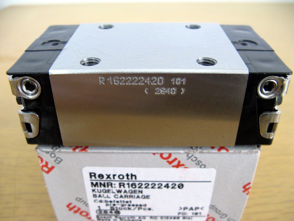 R162222420 BOSCH REXROTH RUNNER BLOCK BALL LINEAR BEARINGS