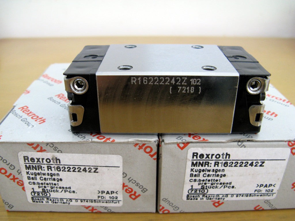 R16222242Z BOSCH REXROTH RUNNER BLOCK BALL LINEAR BEARINGS