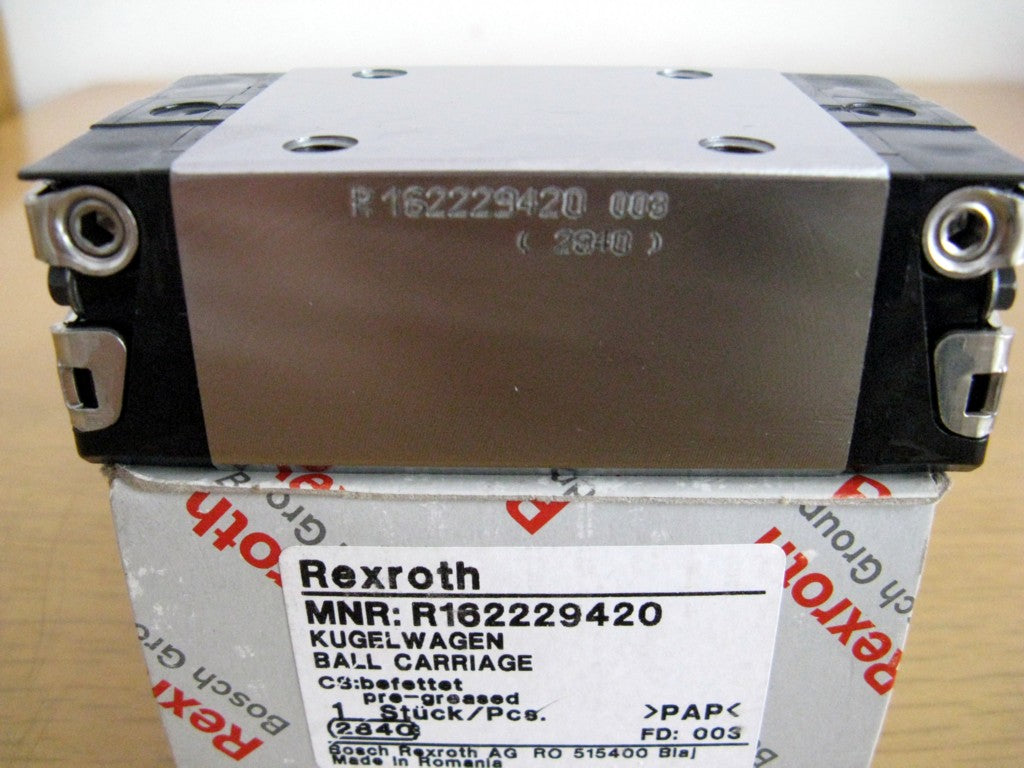 R162229320 BOSCH REXROTH RUNNER BLOCK BALL LINEAR BEARINGS