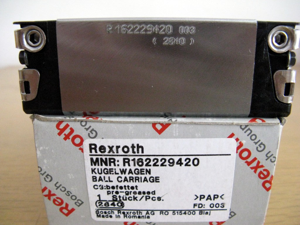 R162229320 BOSCH REXROTH RUNNER BLOCK BALL LINEAR BEARINGS