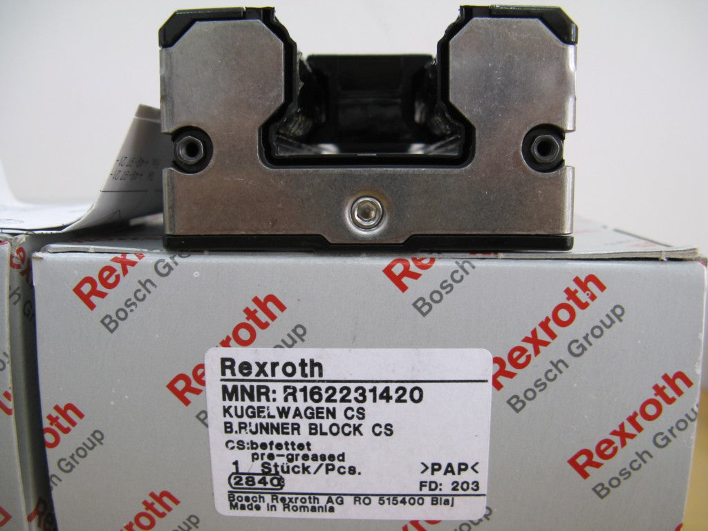 R162239420 BOSCH REXROTH RUNNER BLOCK BALL LINEAR BEARINGS