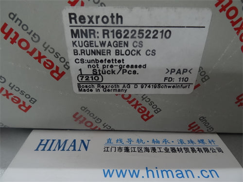 R162252210 BOSCH REXROTH RUNNER BLOCK BALL LINEAR BEARINGS