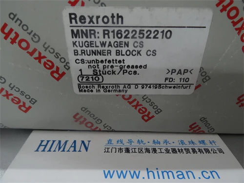 R162251210 BOSCH REXROTH RUNNER BLOCK BALL LINEAR BEARINGS