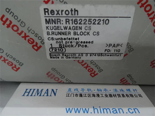 R162251310 BOSCH REXROTH RUNNER BLOCK BALL LINEAR BEARINGS