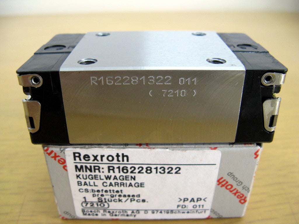 R162281322 BOSCH REXROTH RUNNER BLOCK BALL LINEAR BEARINGS