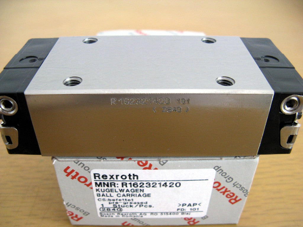 R162329420 BOSCH REXROTH RUNNER BLOCK BALL CARRIAGE LINEAR BEARINGS