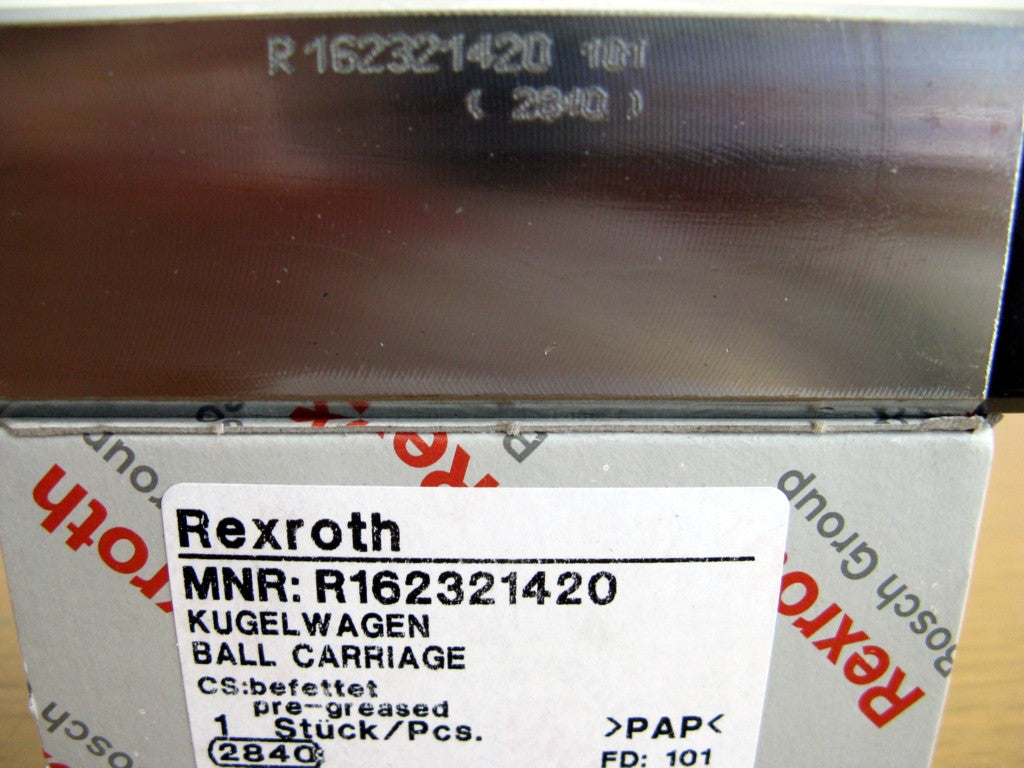 R162322420 BOSCH REXROTH RUNNER BLOCK BALL CARRIAGE LINEAR BEARINGS