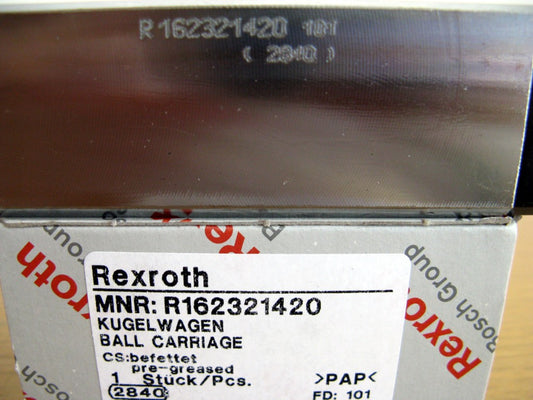 R162329420 BOSCH REXROTH RUNNER BLOCK BALL CARRIAGE LINEAR BEARINGS