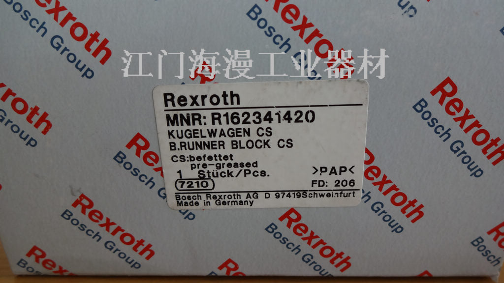 R162341220 BOSCH REXROTH RUNNER BLOCK BALL CARRIAGE LINEAR BEARINGS