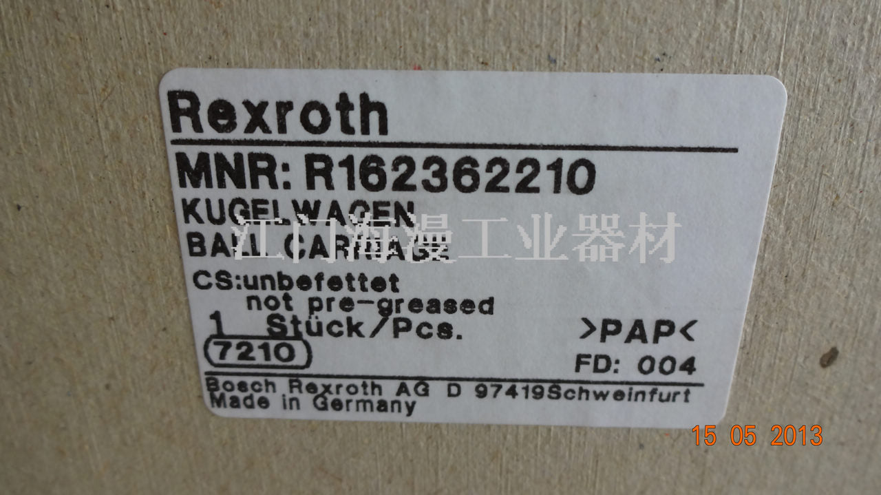 R162362210 BOSCH REXROTH RUNNER BLOCK BALL CARRIAGE LINEAR BEARINGS