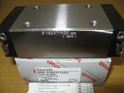 R162371420 BOSCH REXROTH RUNNER BLOCK BALL CARRIAGE LINEAR BEARINGS