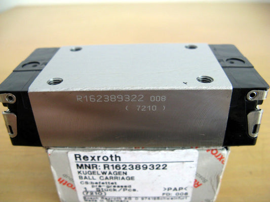 R162389322 BOSCH REXROTH RUNNER BLOCK BALL CARRIAGE LINEAR BEARINGS