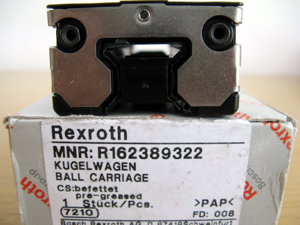 R162389322 BOSCH REXROTH RUNNER BLOCK BALL CARRIAGE LINEAR BEARINGS