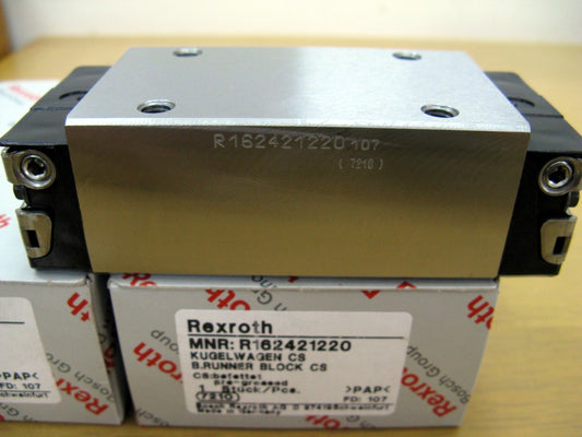 R162421220 BOSCH REXROTH RUNNER BLOCK BALL CARRIAGE LINEAR BEARINGS