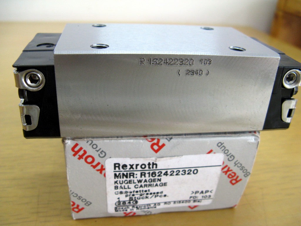 R162422320 BOSCH REXROTH RUNNER BLOCK BALL CARRIAGE LINEAR BEARINGS