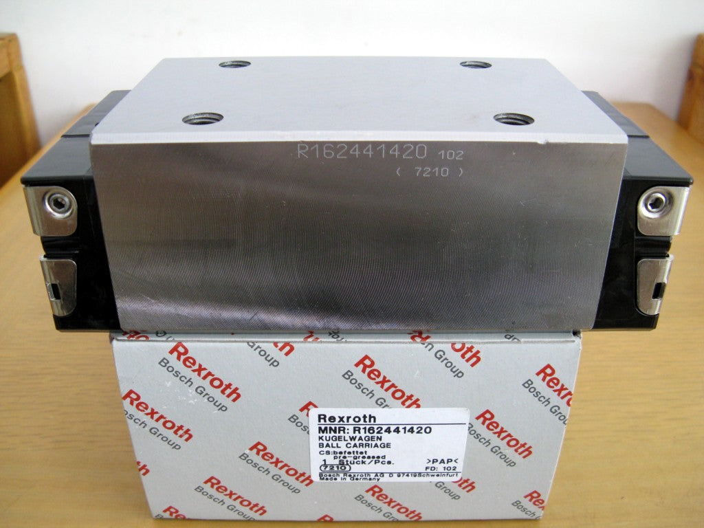 R162442420 BOSCH REXROTH RUNNER BLOCK BALL CARRIAGE LINEAR BEARINGS