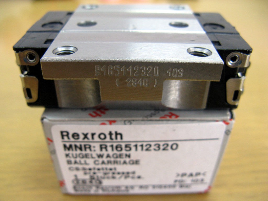 R165112320 BOSCH REXROTH RUNNER BLOCK BALL CARRIAGE LINEAR BEARINGS