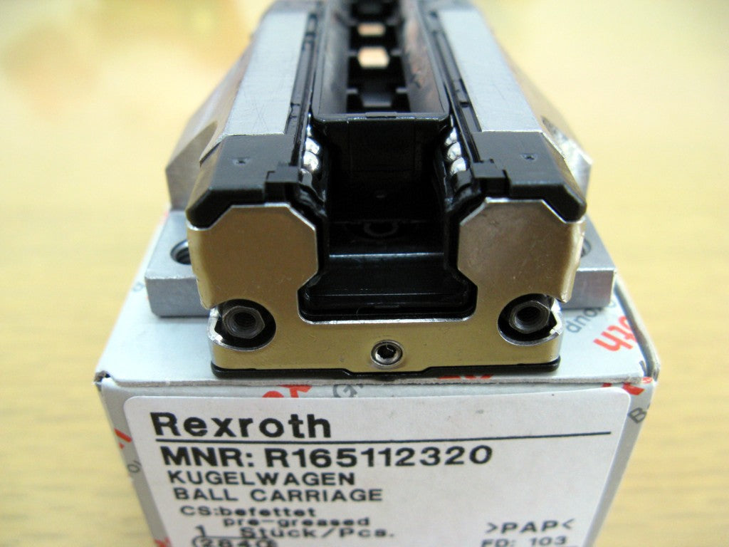 R165112320 BOSCH REXROTH RUNNER BLOCK BALL CARRIAGE LINEAR BEARINGS