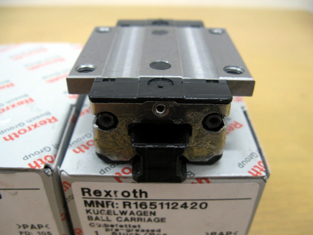 R165112420 BOSCH REXROTH RUNNER BLOCK BALL CARRIAGE LINEAR BEARINGS