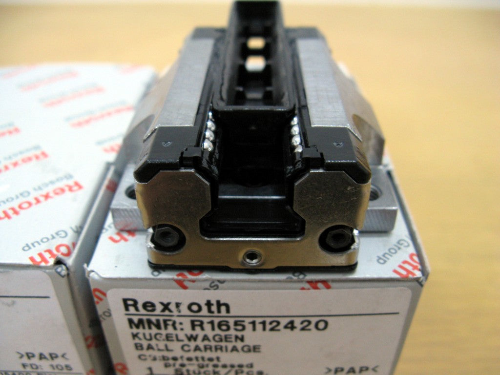 R165112420 BOSCH REXROTH RUNNER BLOCK BALL CARRIAGE LINEAR BEARINGS