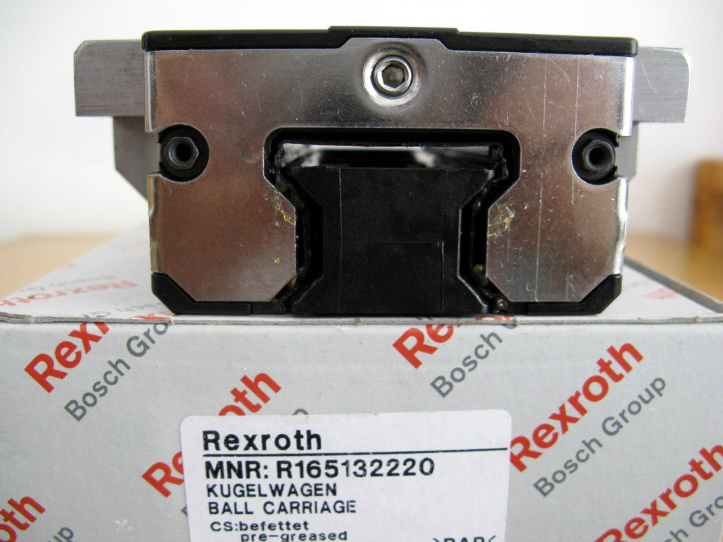 R165132220 BOSCH REXROTH RUNNER BLOCK BALL CARRIAGE LINEAR BEARINGS