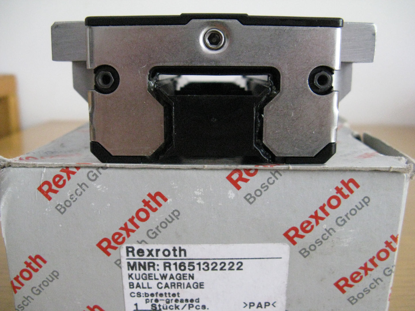 R165132222 BOSCH REXROTH RUNNER BLOCK BALL CARRIAGE LINEAR BEARINGS