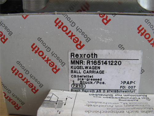 R165141220 BOSCH REXROTH RUNNER BLOCK BALL CARRIAGE LINEAR BEARINGS