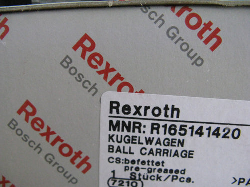 R165141420 Bosch Rexroth Runner Block Ball Carriage Linear Bearings