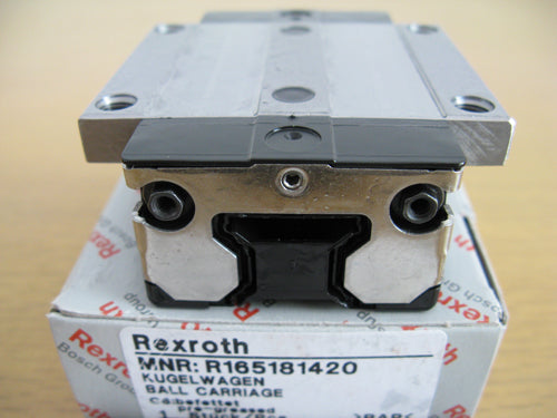 R165189420 Bosch Rexroth Runner Block Ball Carriage Linear Bearings