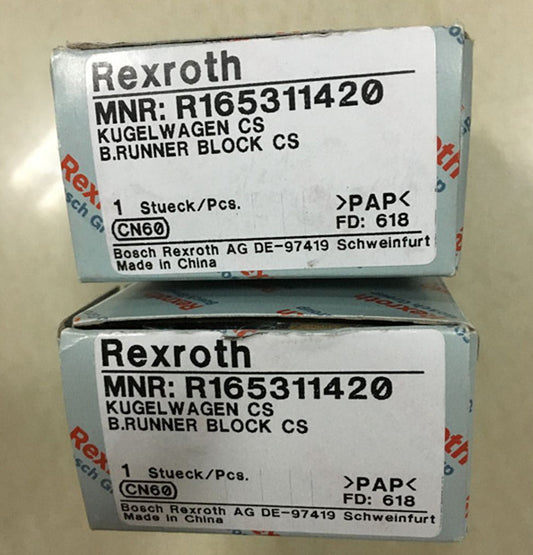 R165311420 Bosch Rexroth Runner Block Ball Carriage Linear Bearings