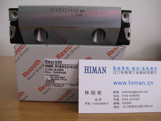 R165339420 Bosch Rexroth Runner Block Ball Carriage Linear Bearings