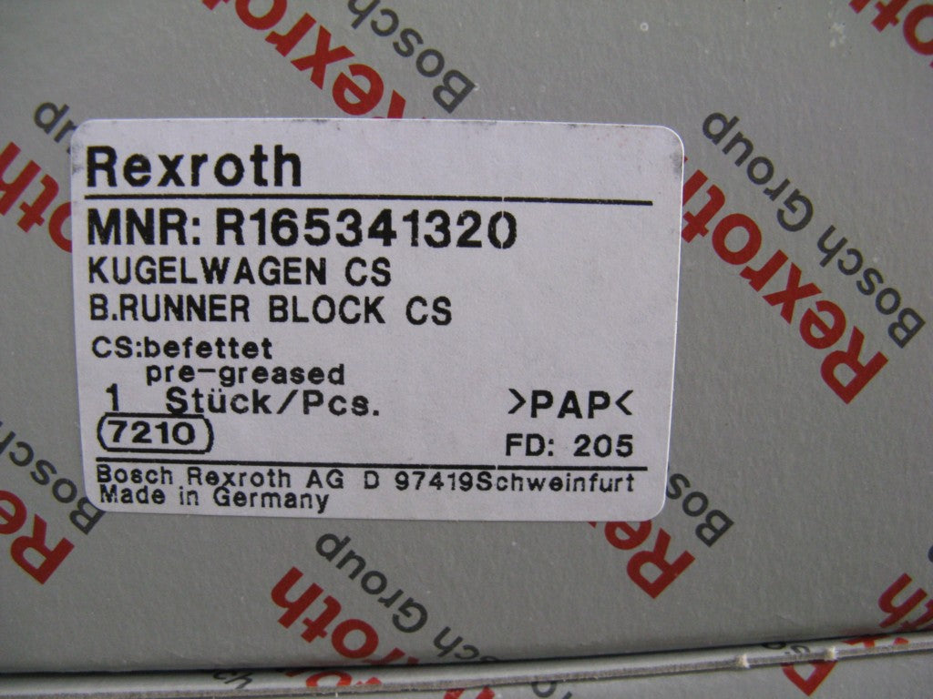 R165341320 Bosch Rexroth Runner Block Ball Carriage Linear Motion Bearings