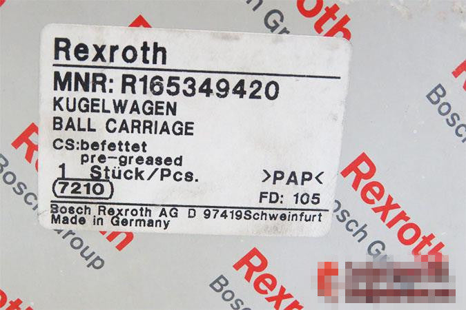 R165349420 Bosch Rexroth Runner Block Ball Carriage Linear Motion Bearings