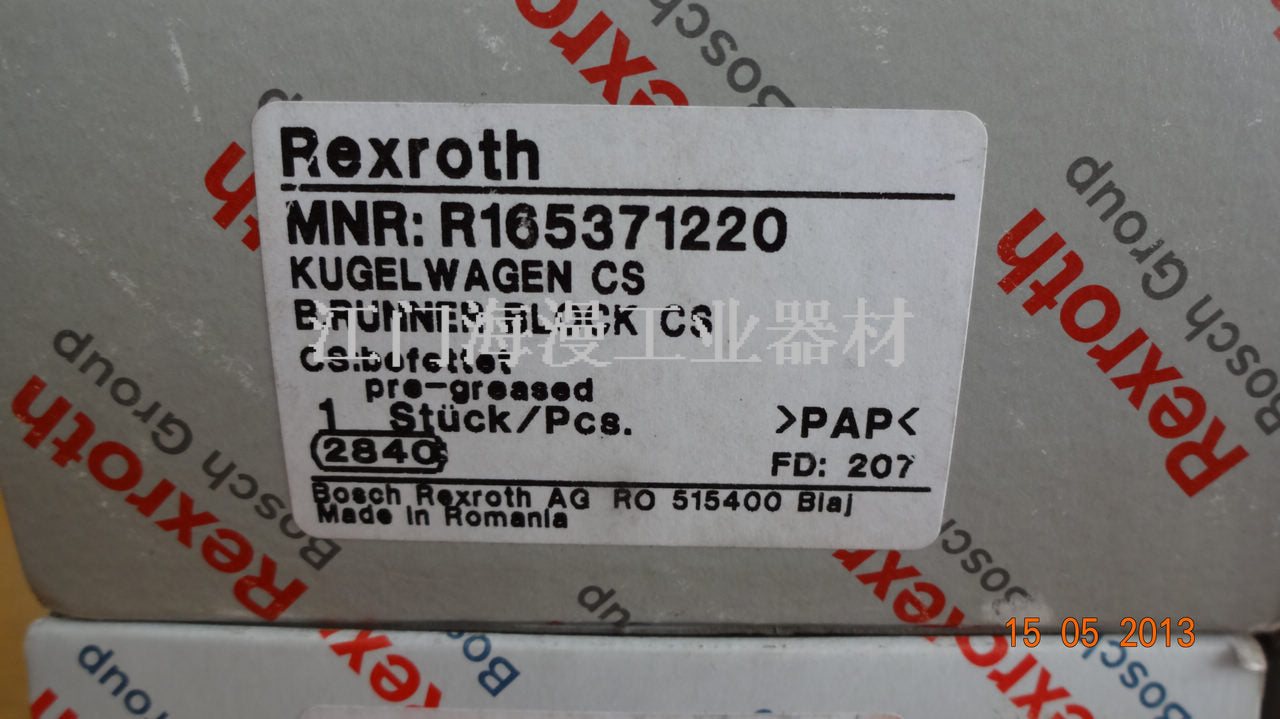 R165371220 Bosch Rexroth Runner Block Ball Carriage Linear Motion Bearings