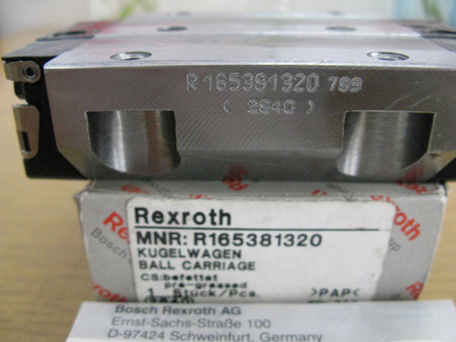 R165381220 Bosch Rexroth Runner Block Ball Carriage Linear Motion Bearings