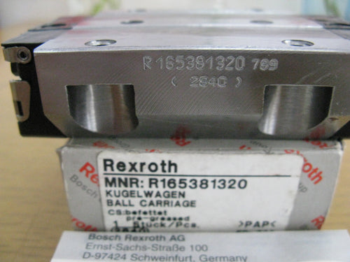 R165381320 Bosch Rexroth Runner Block Ball Carriage Linear Motion Bear ...