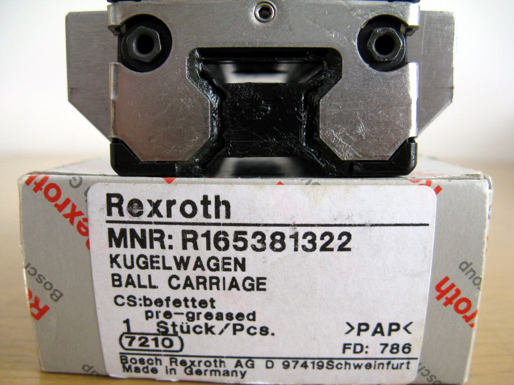 R165382220 Bosch Rexroth Runner Block Ball Carriage Linear Motion Bearings