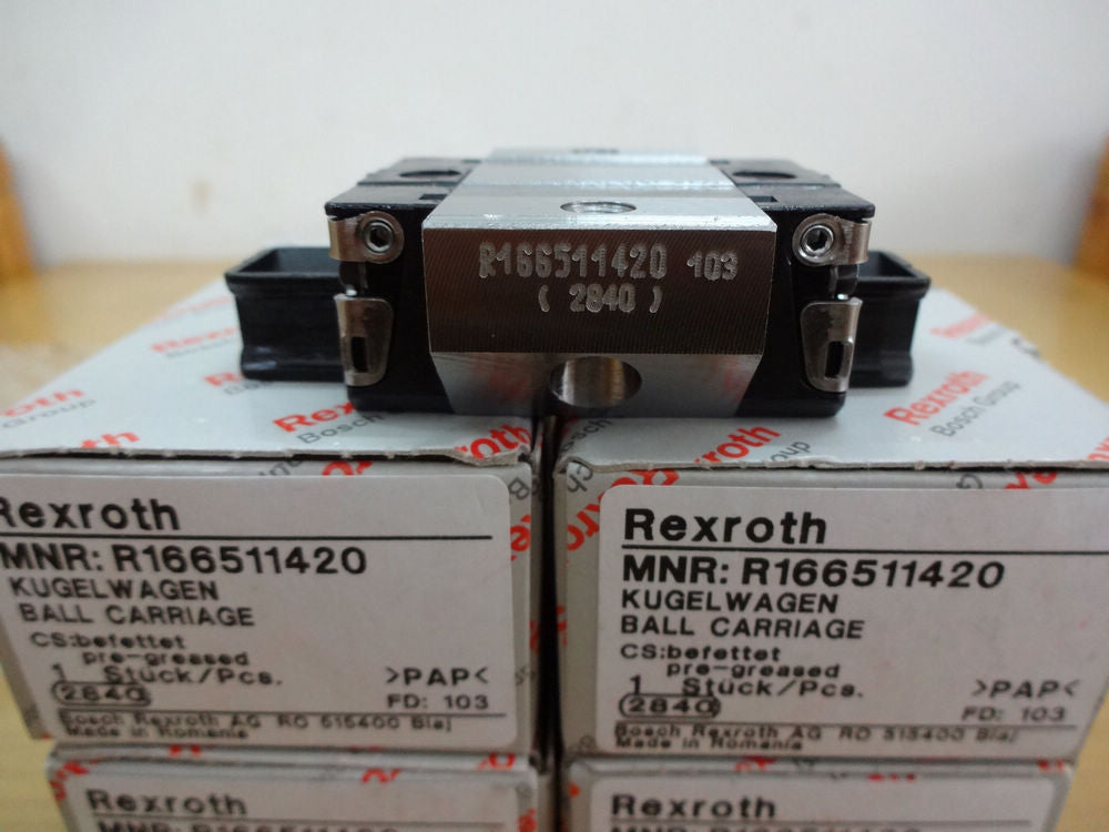 R166519420 Bosch Rexroth Runner Block Ball Carriage Linear Motion Bearings