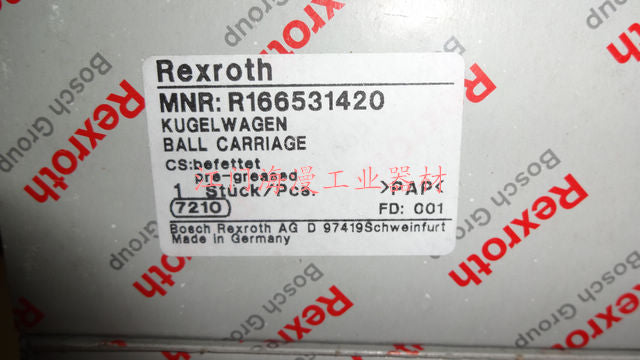 R166539420 Bosch Rexroth Runner Block Ball Carriage Linear Motion Bearings